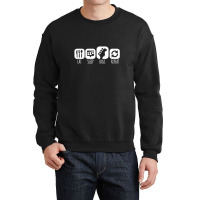 Eat Sleep Bass Music Mantra 1 Crewneck Sweatshirt | Artistshot