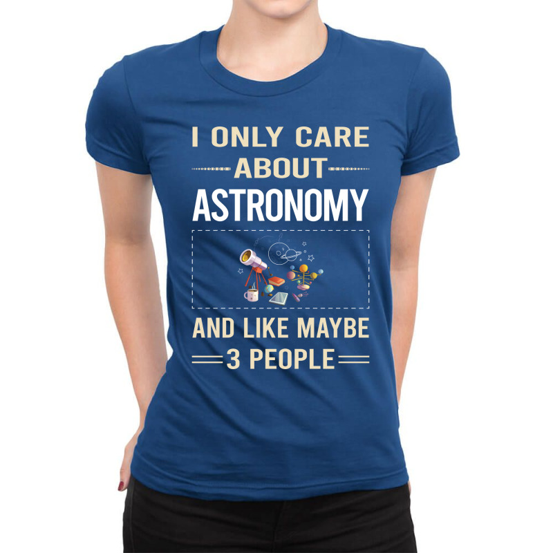 Funny 3 People Astronomy Funny Ladies Fitted T-Shirt by ampamahira4 | Artistshot