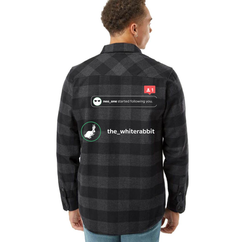 The White Rabbit Followers White Font Movie Parody Flannel Shirt | Artistshot