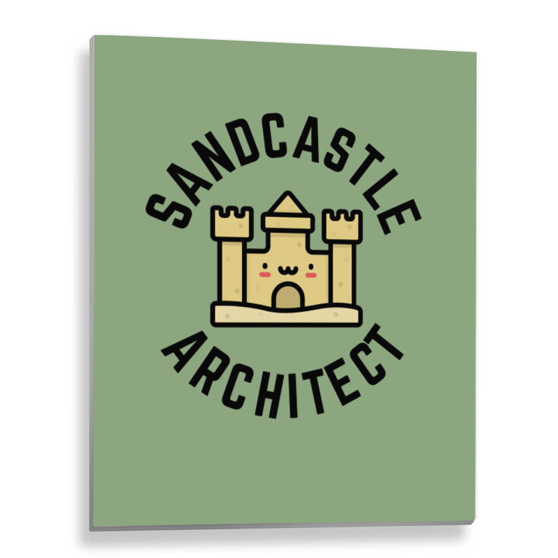 Sandcastle Architect Kids Design Boy Metal Print Vertical | Artistshot