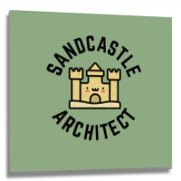 Sandcastle Architect Kids Design Boy Metal Print Square | Artistshot