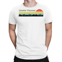 Master Planner Retro Sunset Skyline Design T-shirt | Artistshot