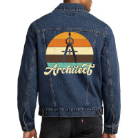 Retro Architect Gift Humor Men Denim Jacket | Artistshot