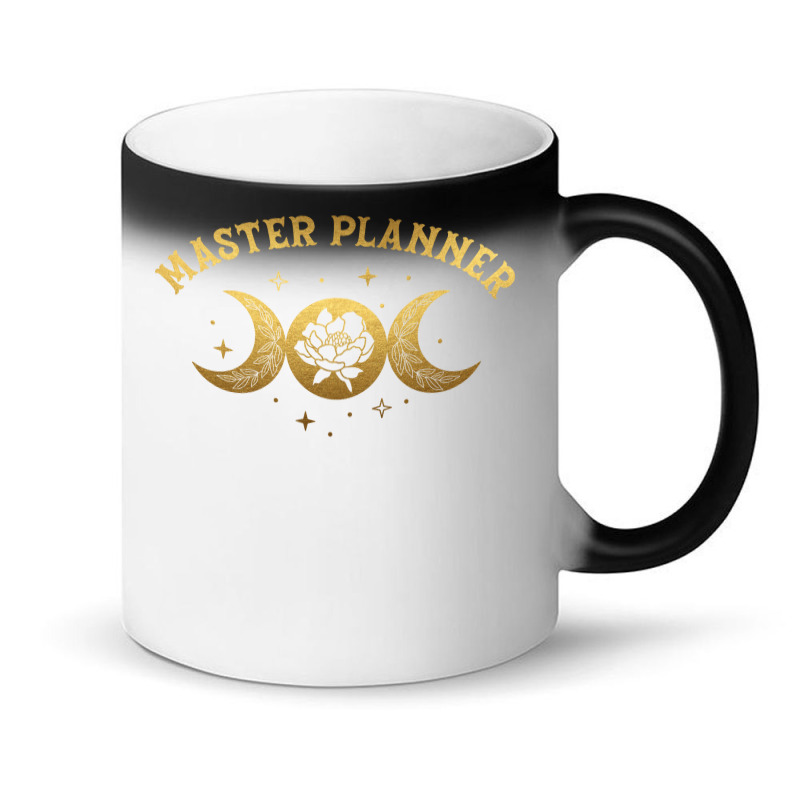 Master Planner Boho Moon Wild Rose Golden Design Magic Mug | Artistshot