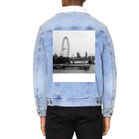 Black And White Landscape Trending Unisex Sherpa-lined Denim Jacket | Artistshot