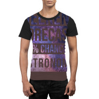 Awesome And Funny Weekend Forecast Hundred Procent Chance Of Astronomy Graphic T-shirt | Artistshot