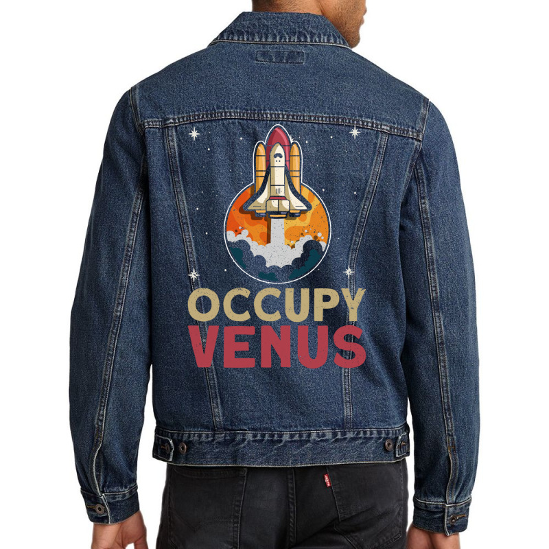 Occupy Venus Venus Planet Space Lover Men Denim Jacket by diosasbigsby6 | Artistshot