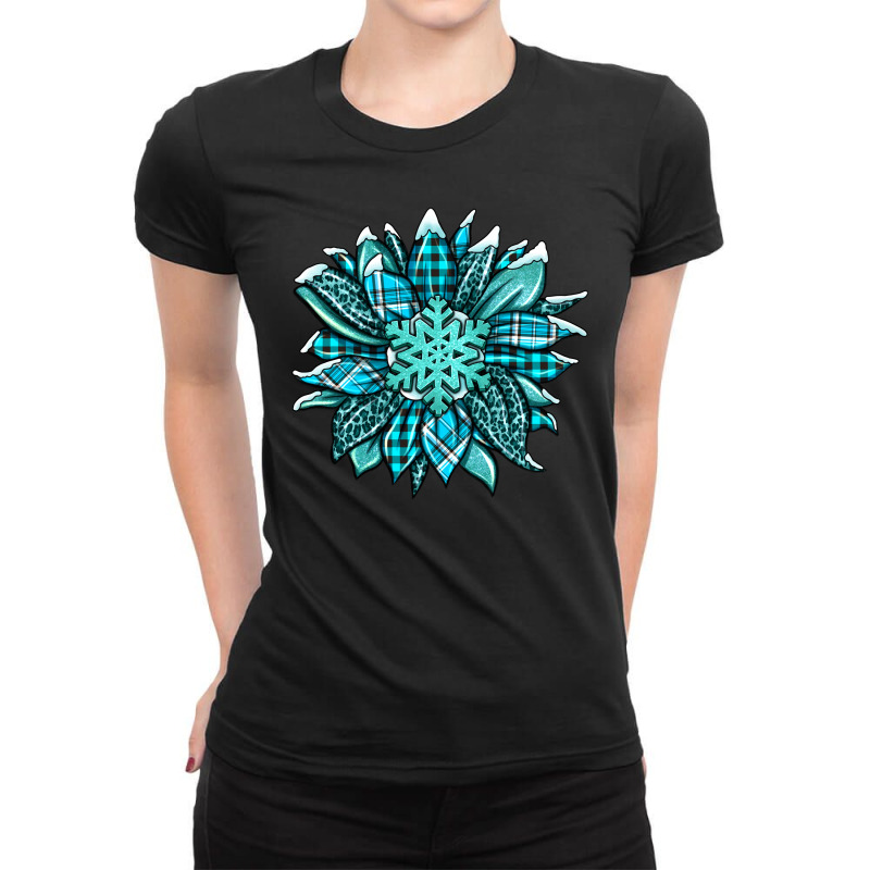 Winter Sunflower Ladies Fitted T-Shirt by Jasminsmagicworld | Artistshot