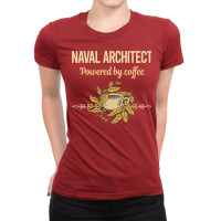 Powered By Coffee Naval Architect Hippie Ladies Fitted T-shirt | Artistshot