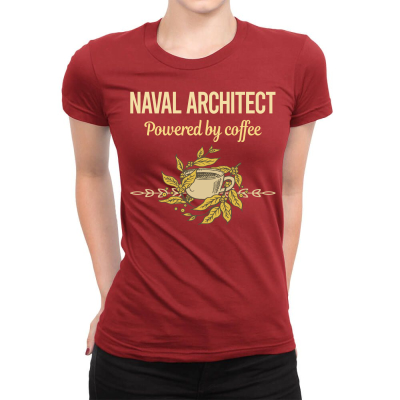 Powered By Coffee Naval Architect Hippie Ladies Fitted T-Shirt by querolezoti0 | Artistshot