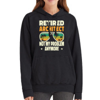 Retired Men Retired Architect Not My Problem Yellow Vintage Hoodie | Artistshot