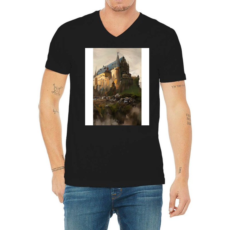 Old Castle Gift V-neck Tee | Artistshot