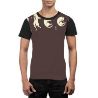 Phases Of Cat Moon Tumblr Graphic T-shirt | Artistshot