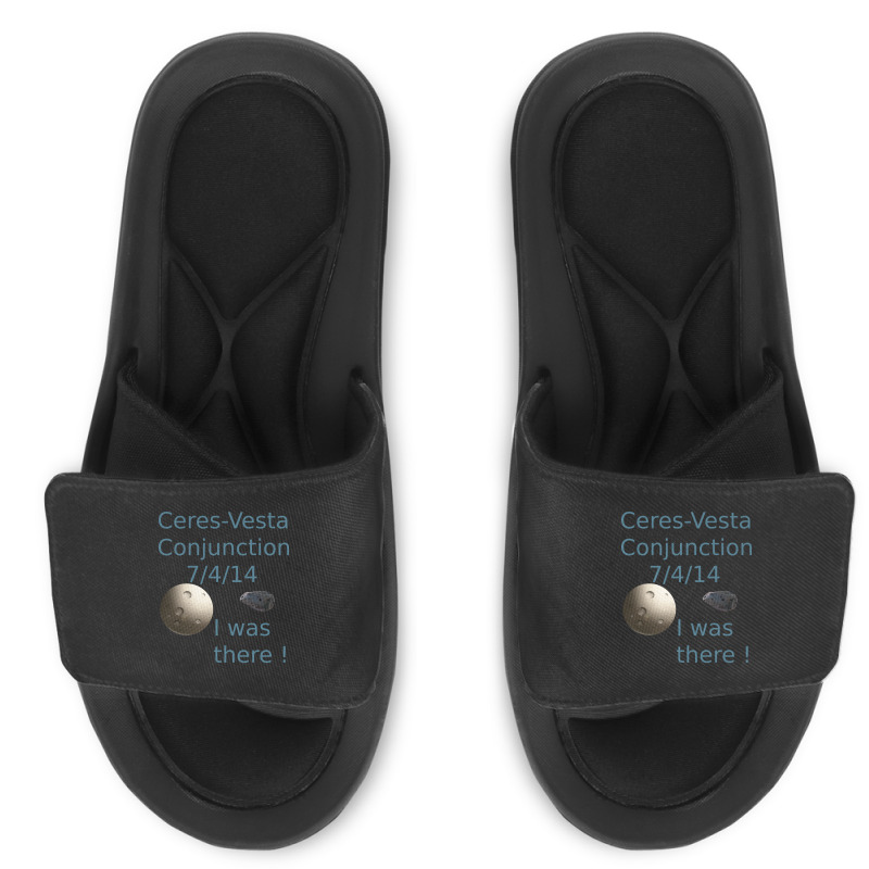 Ceres Vesta Conjunction Asteroids Green Slide Sandal | Artistshot