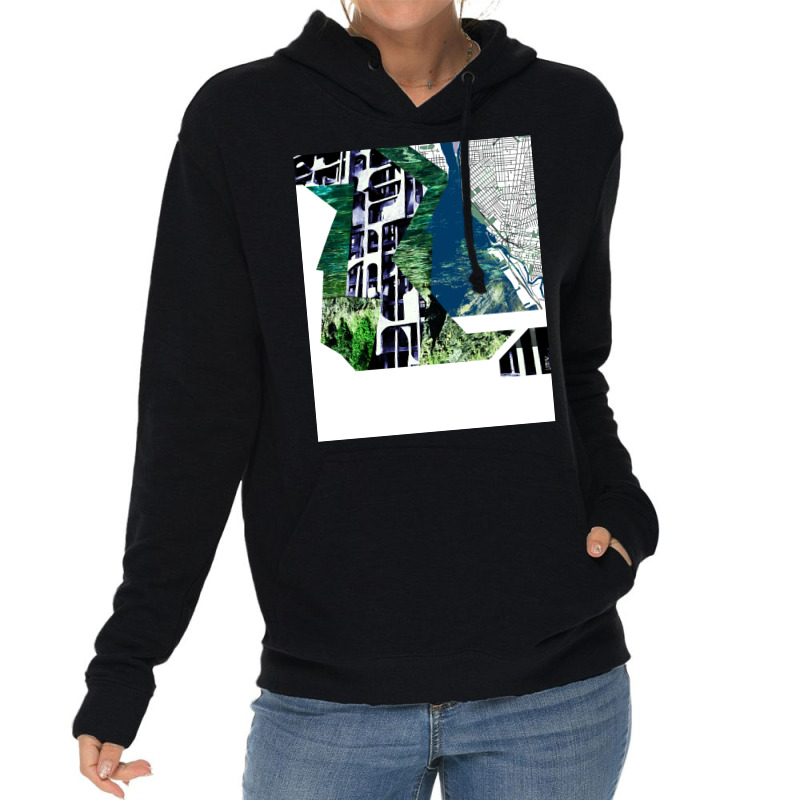 The City In Bedrock Map Ecopop Collage Trending Lightweight Hoodie | Artistshot