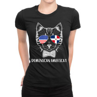 Dominican Republic Half Dominican Half American T Shirt Ladies Fitted T-shirt | Artistshot