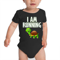 Slow Runner Turtle I Am Running Funny Runner Graphic Tank Top Baby Bodysuit | Artistshot