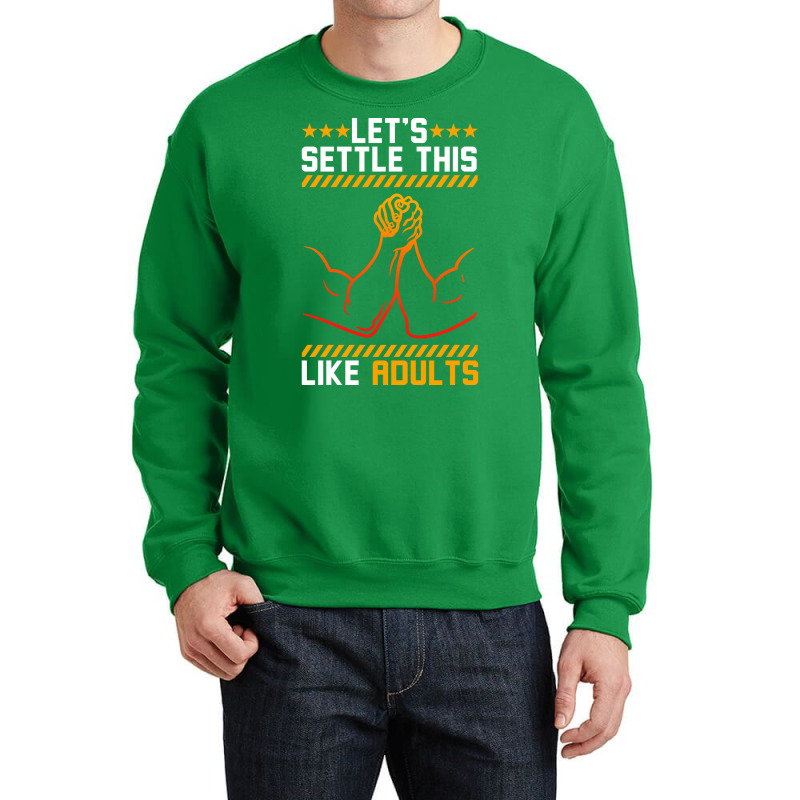 Armwrestling Settle This Like Adults Summer Crewneck Sweatshirt | Artistshot