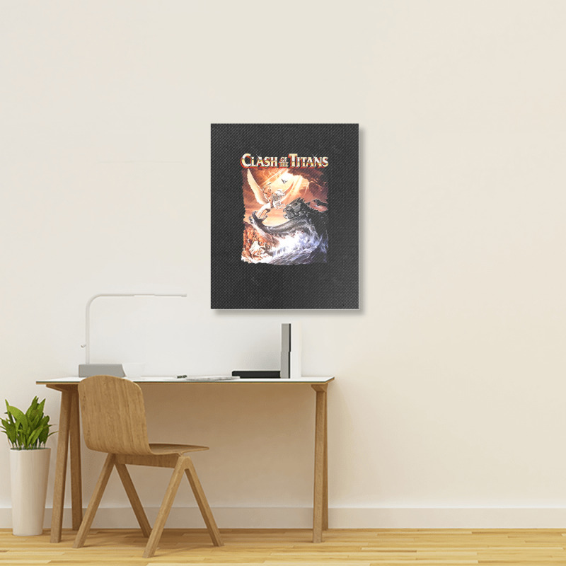 Clash Of The Titans (transparent) Portrait Canvas Print | Artistshot