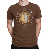 Boho Aesthetic Celestial Bodies Sun Moon Astronomy 70s T-shirt | Artistshot