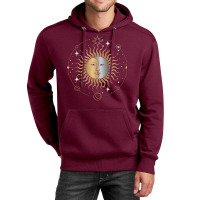 Boho Aesthetic Celestial Bodies Sun Moon Astronomy 70s Unisex Hoodie | Artistshot