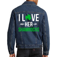 I Love Her Shamrocks Men Denim Jacket | Artistshot