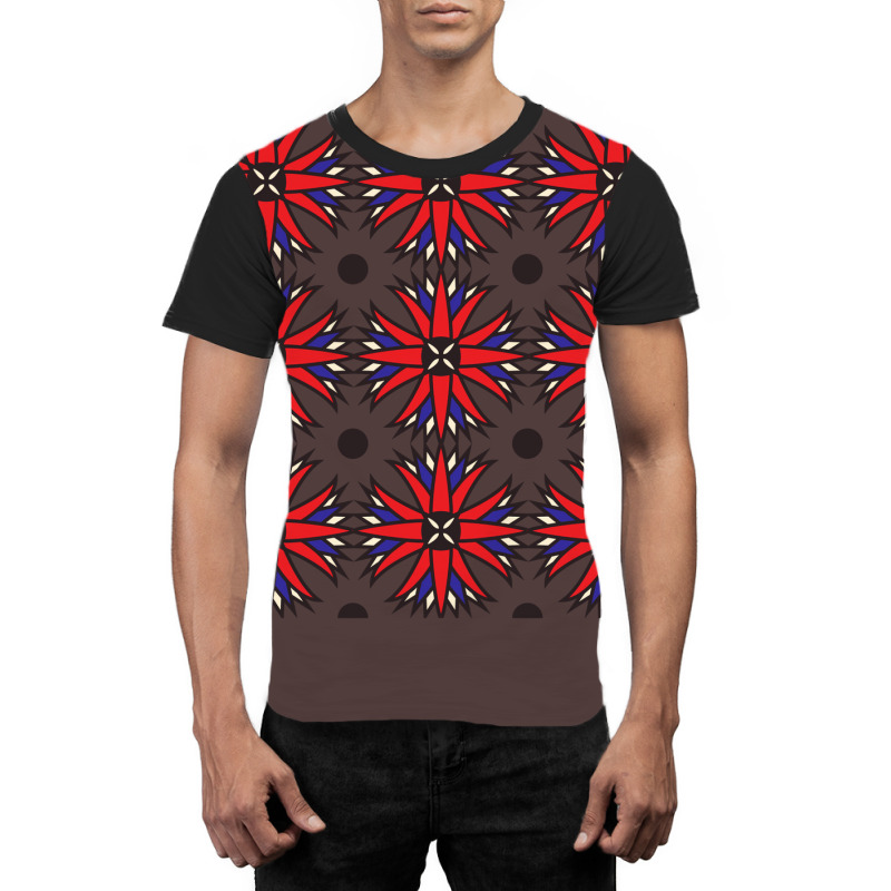 Egypt Style Pattern In Red And Blue Nostalgia Graphic T-shirt | Artistshot