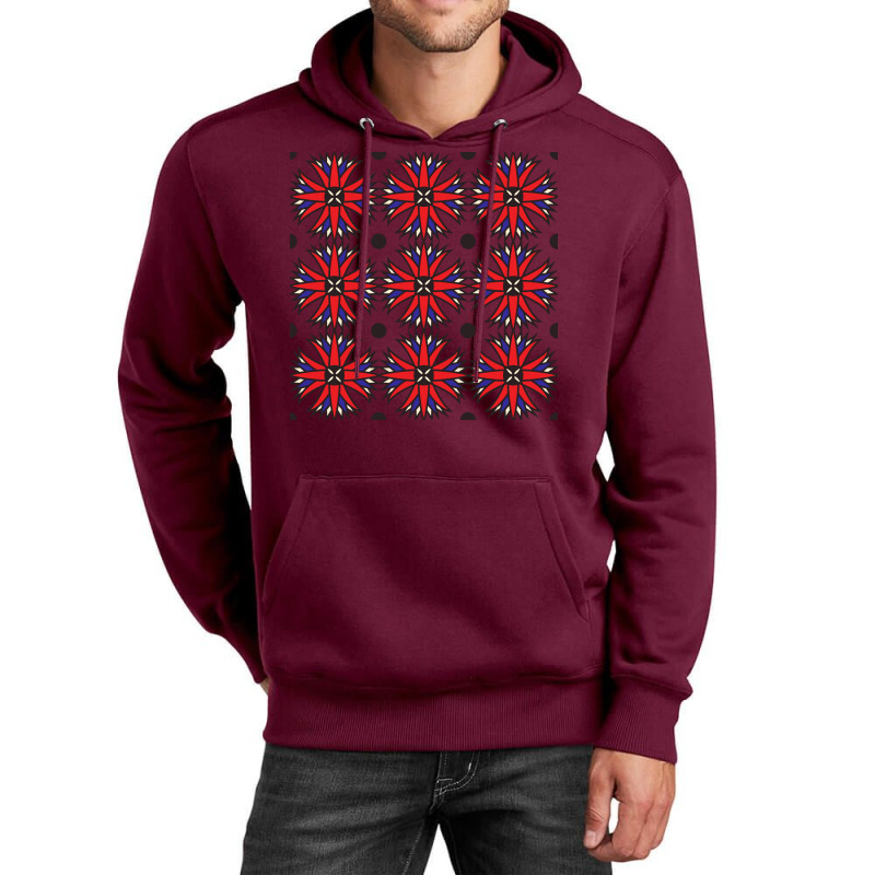 Egypt Style Pattern In Red And Blue Nostalgia Unisex Hoodie | Artistshot