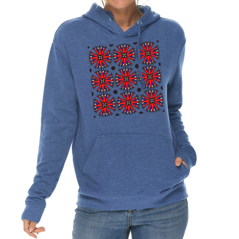 Egypt Style Pattern In Red And Blue Nostalgia Lightweight Hoodie | Artistshot