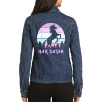 Artistshot Trending Skin Deep Euhemeristically Inoffensively Abstemiou Ladies Denim Jacket | Artistshot