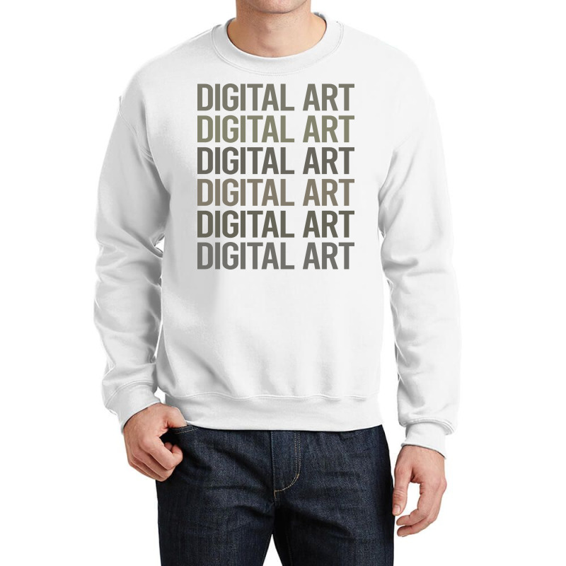 Gray Text Art Digital Arts Trending Crewneck Sweatshirt | Artistshot