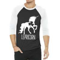 Lepricorn Leprechaun Unicorn 3/4 Sleeve Shirt | Artistshot