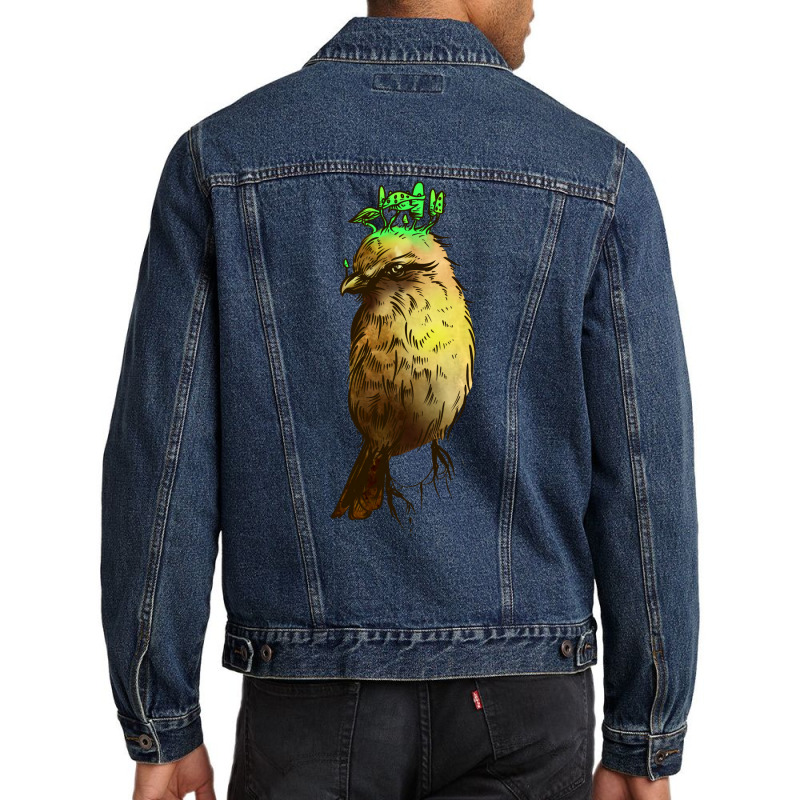 Mushroom Bird Trending Men Denim Jacket | Artistshot