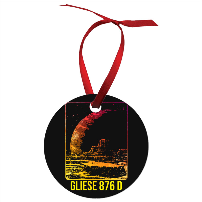 Gliese 876 D Exoplanet Planet Blue Ornament | Artistshot