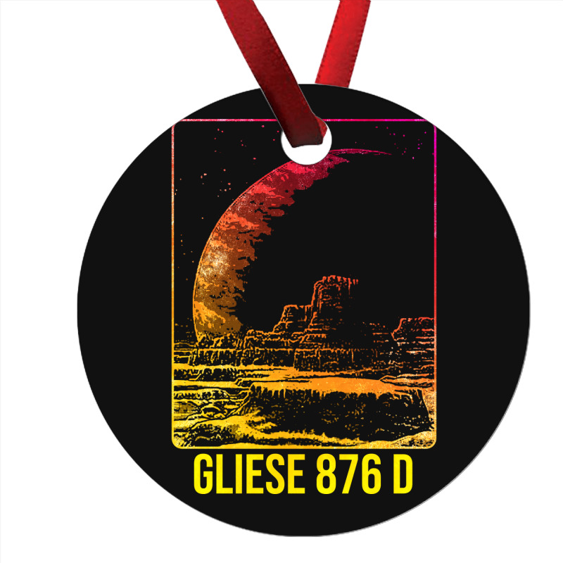 Gliese 876 D Exoplanet Planet Blue Ornament | Artistshot