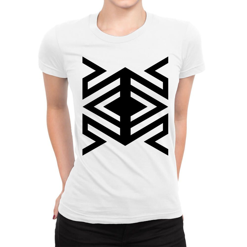 Geometric Tribal Spider Pattern Ladies Fitted T-Shirt by FESTIVITEE | Artistshot