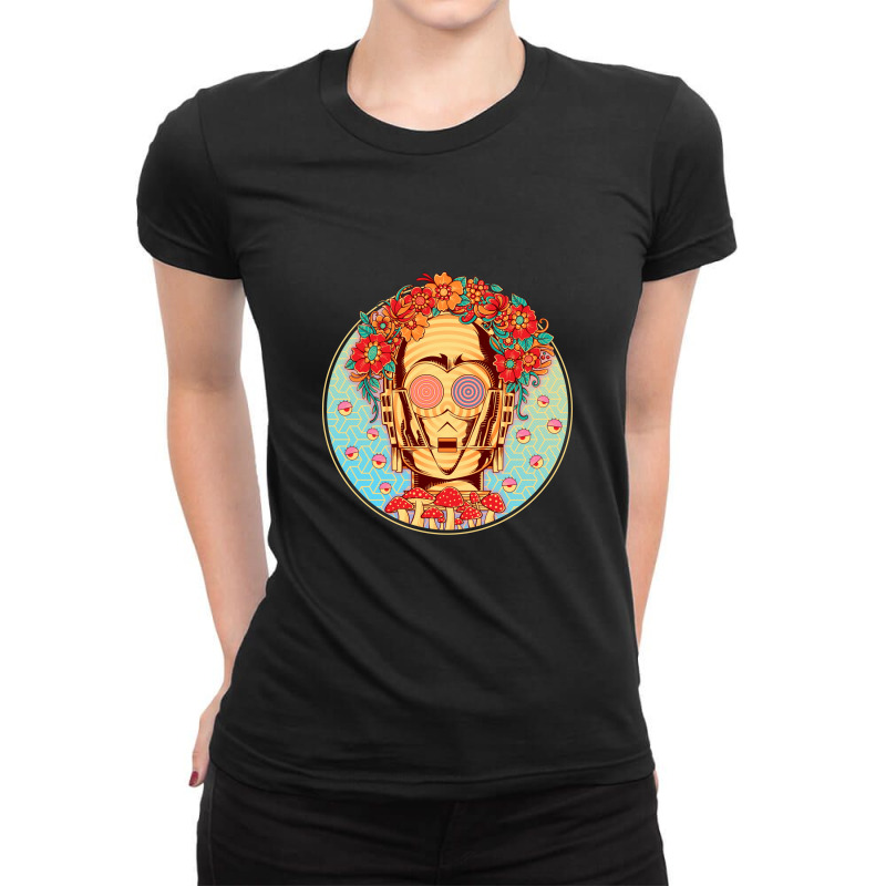 Hippie Droid Ladies Fitted T-Shirt by GODZILLARGE | Artistshot