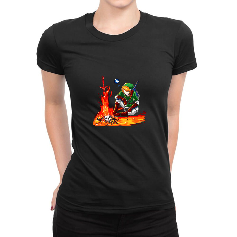 Dark Link Exclusive Ladies Fitted T-Shirt by Connie | Artistshot