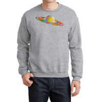 Saturn Melt Red Crewneck Sweatshirt | Artistshot