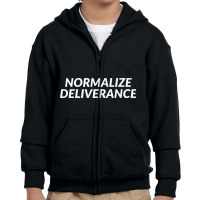 Normalize Deliverance   Christian Faith Premium T Shirt Youth Zipper Hoodie | Artistshot