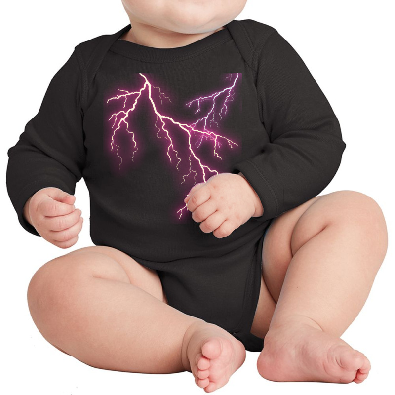 Artistshot Trending Lightning Bolt Eclair Electricity Hurricane Lightn Long Sleeve Baby Bodysuit by lykhongduong9enev3 | Artistshot