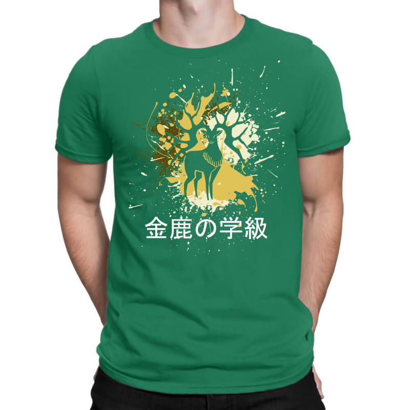 Golden Deer   Yellow Splatter Design   Japanese Aesthetic T-Shirt by gurgenyahyaip | Artistshot