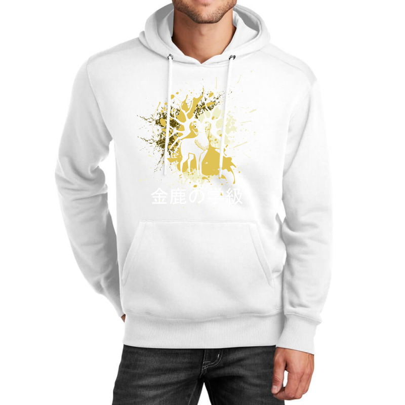 Golden Deer   Yellow Splatter Design   Japanese Aesthetic Unisex Hoodie by gurgenyahyaip | Artistshot