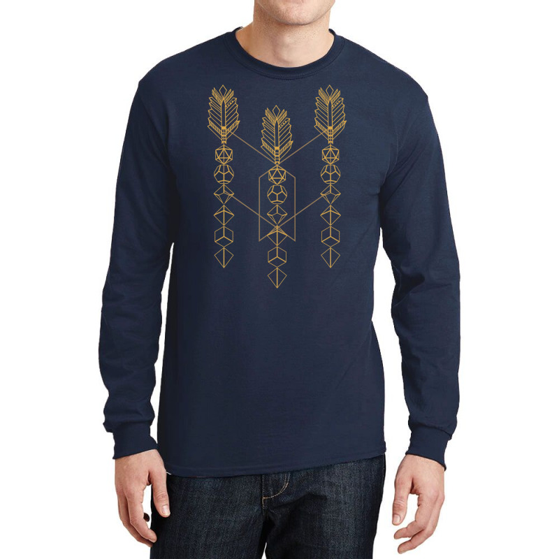 Golden Dice Set Arrows Tabletop Rpg Addict Long Sleeve Shirts by gurgenyahyaip | Artistshot