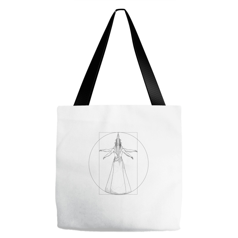 Pyramid Head Vitruvian Man Tote Bags | Artistshot