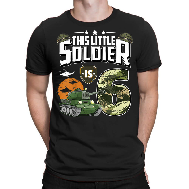 Kids 6 Year Old Soldier 6th Birthday Military Themed Camo Boys T Shirt T-shirt | Artistshot