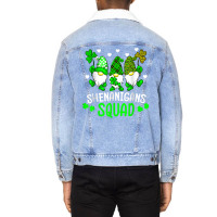 Funny Time For Shenanigans Squad St Patrick's Day Gnomes T Shirt Unisex Sherpa-lined Denim Jacket | Artistshot