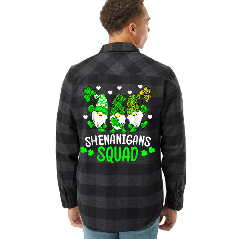 Funny Time For Shenanigans Squad St Patrick's Day Gnomes T Shirt Flannel Shirt by javauxswar | Artistshot