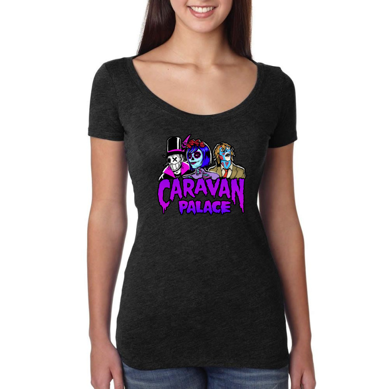 Caravan Palace Merch Women's Triblend Scoop T-shirt by TIMMYBWRIGHT | Artistshot