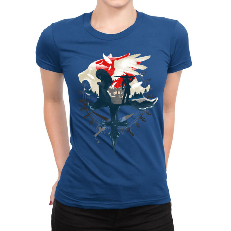 Final Fantasy Viii   Gunblades And Angels Ladies Fitted T-Shirt by togkszosimed | Artistshot